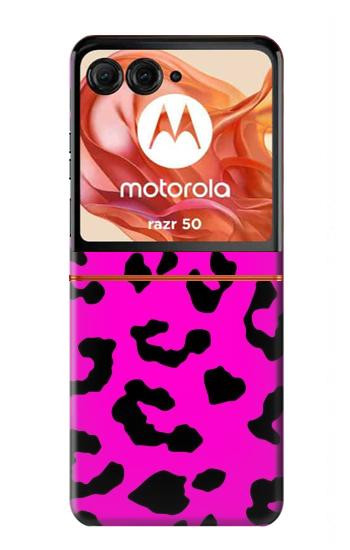 S1850 Pink Leopard Pattern Case For Motorola Razr 70,60,50, Razr (2026, 2025, 2024)