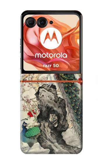 S2086 Peacock Painting Case For Motorola Razr 70,60,50, Razr (2026, 2025, 2024)