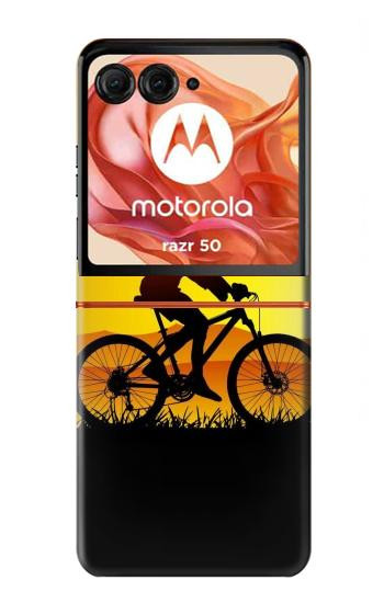 S2385 Bicycle Bike Sunset Case For Motorola Razr 70,60,50, Razr (2026, 2025, 2024)