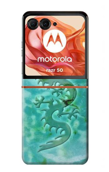 S2653 Dragon Green Turquoise Stone Graphic Case For Motorola Razr 50