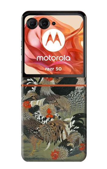 S2699 Ito Jakuchu Rooster Case For Motorola Razr 70,60,50, Razr (2026, 2025, 2024)