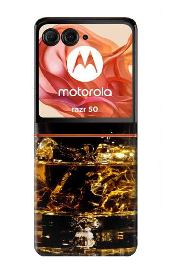 S2742 Ice Whiskey Whisky Glass Case For Motorola Razr 70,60,50, Razr (2026, 2025, 2024)