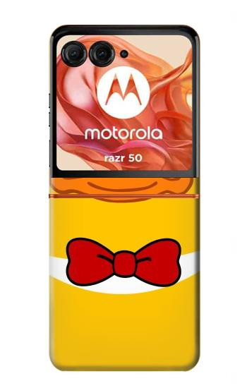S2760 Yellow Duck Tuxedo Cartoon Case For Motorola Razr 70,60,50, Razr (2026, 2025, 2024)