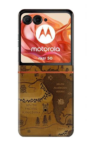 S2861 Antique World Map Case For Motorola Razr 70,60,50, Razr (2026, 2025, 2024)