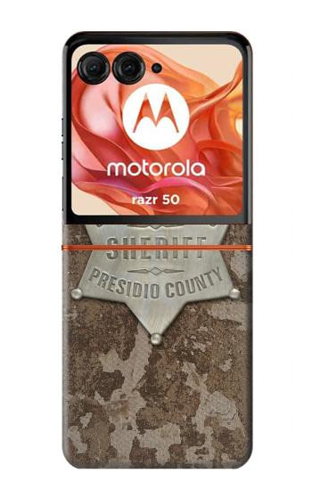 S2868 Texas Presidio County Sheriff Badge Case For Motorola Razr 70,60,50, Razr (2026, 2025, 2024)