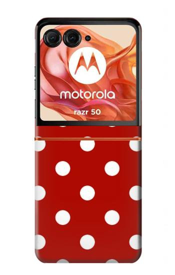 S2951 Red Polka Dots Case For Motorola Razr 70,60,50, Razr (2026, 2025, 2024)