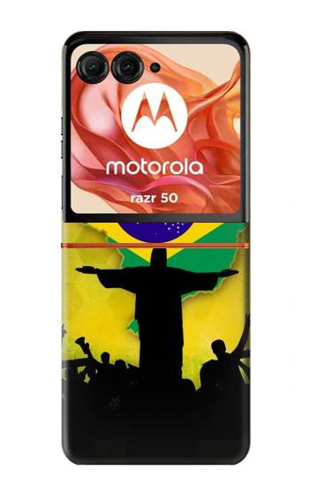 S2981 Brazil Football Soccer Case For Motorola Razr 70,60,50, Razr (2026, 2025, 2024)