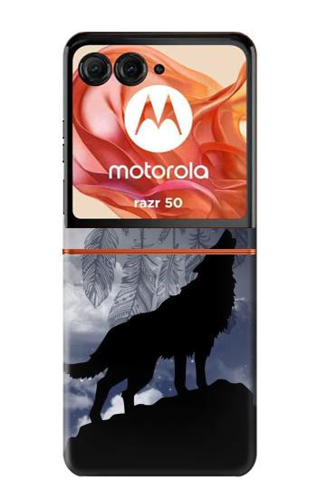 S3011 Dream Catcher Wolf Howling Case For Motorola Razr 70,60,50, Razr (2026, 2025, 2024)