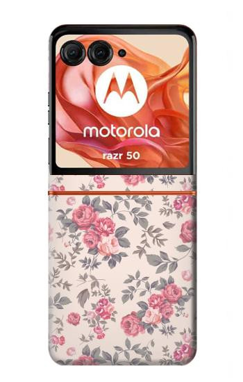 S3095 Vintage Rose Pattern Case For Motorola Razr 70,60,50, Razr (2026, 2025, 2024)