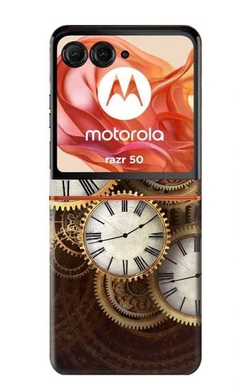S3172 Gold Clock Live Case For Motorola Razr 70,60,50, Razr (2026, 2025, 2024)