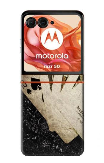 S3231 Vintage Royal Straight Flush Cards Case For Motorola Razr 70,60,50, Razr (2026, 2025, 2024)