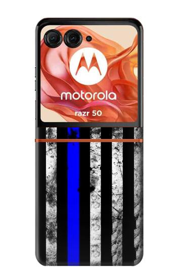 S3244 Thin Blue Line USA Case For Motorola Razr 70,60,50, Razr (2026, 2025, 2024)