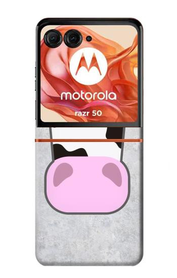 S3257 Cow Cartoon Case For Motorola Razr 70,60,50, Razr (2026, 2025, 2024)