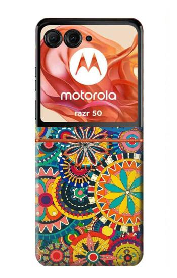 S3272 Colorful Pattern Case For Motorola Razr 70,60,50, Razr (2026, 2025, 2024)