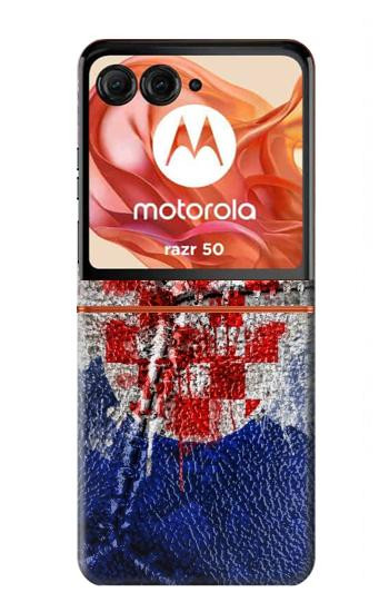 S3313 Croatia Flag Vintage Football Graphic Case For Motorola Razr 70,60,50, Razr (2026, 2025, 2024)