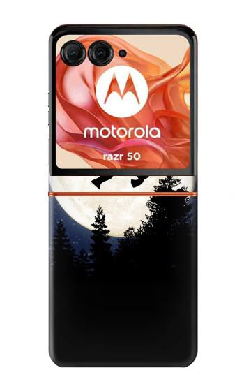 S3323 Flying Elephant Full Moon Night Case For Motorola Razr 70,60,50, Razr (2026, 2025, 2024)