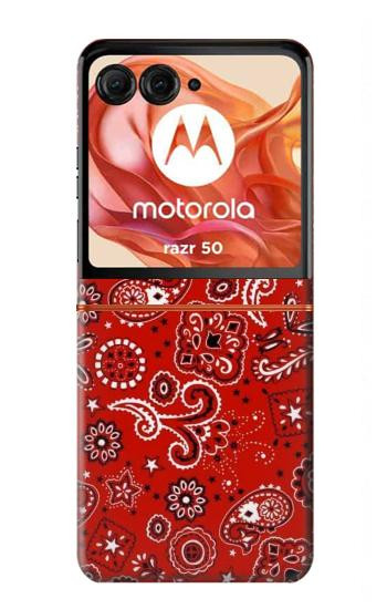S3354 Red Classic Bandana Case For Motorola Razr 70,60,50, Razr (2026, 2025, 2024)