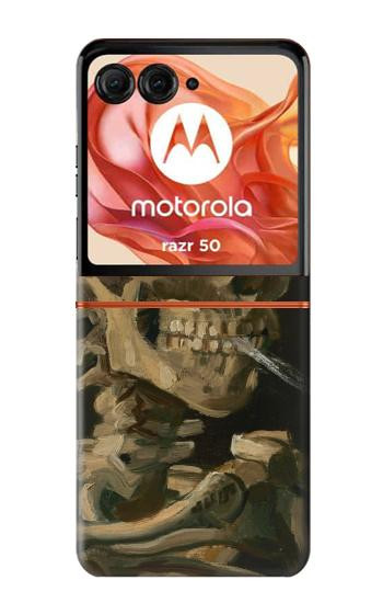 S3358 Vincent Van Gogh Skeleton Cigarette Case For Motorola Razr 70,60,50, Razr (2026, 2025, 2024)