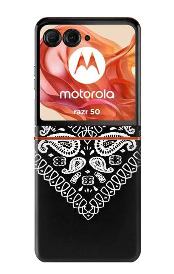 S3363 Bandana Black Pattern Case For Motorola Razr 70,60,50, Razr (2026, 2025, 2024)