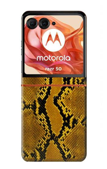 S3365 Yellow Python Skin Graphic Print Case For Motorola Razr 70,60,50, Razr (2026, 2025, 2024)