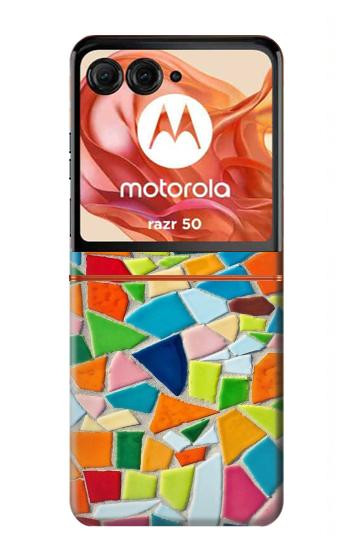 S3391 Abstract Art Mosaic Tiles Graphic Case For Motorola Razr 70,60,50, Razr (2026, 2025, 2024)