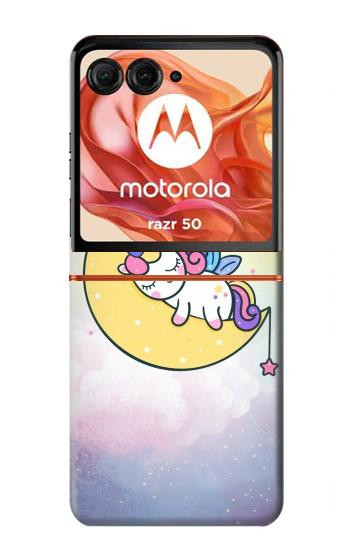 S3485 Cute Unicorn Sleep Case For Motorola Razr 70,60,50, Razr (2026, 2025, 2024)