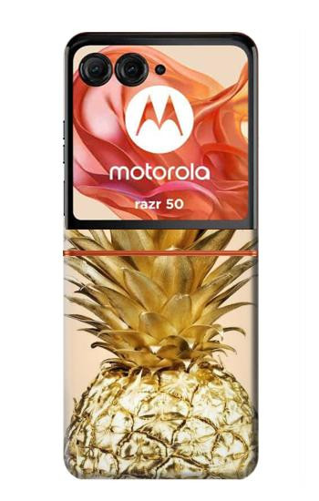 S3490 Gold Pineapple Case For Motorola Razr 70,60,50, Razr (2026, 2025, 2024)