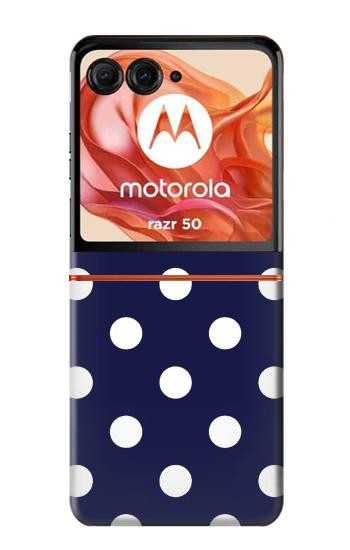 S3533 Blue Polka Dot Case For Motorola Razr 70,60,50, Razr (2026, 2025, 2024)