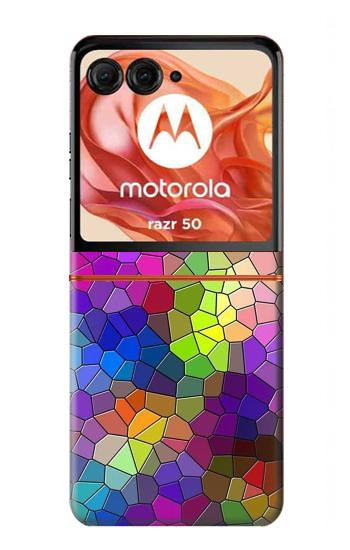 S3677 Colorful Brick Mosaics Case For Motorola Razr 70,60,50, Razr (2026, 2025, 2024)