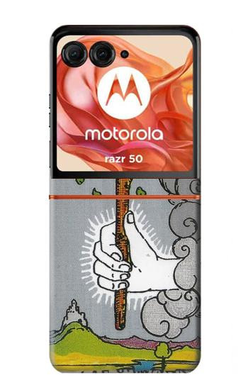 S3723 Tarot Card Age of Wands Case For Motorola Razr 70,60,50, Razr (2026, 2025, 2024)