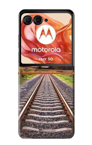 S3866 Railway Straight Train Track Case For Motorola Razr 70,60,50, Razr (2026, 2025, 2024)