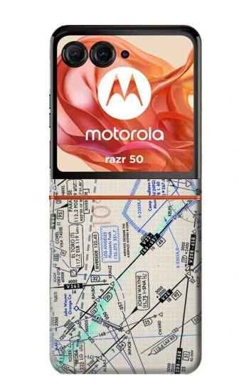 S3882 Flying Enroute Chart Case For Motorola Razr 70,60,50, Razr (2026, 2025, 2024)