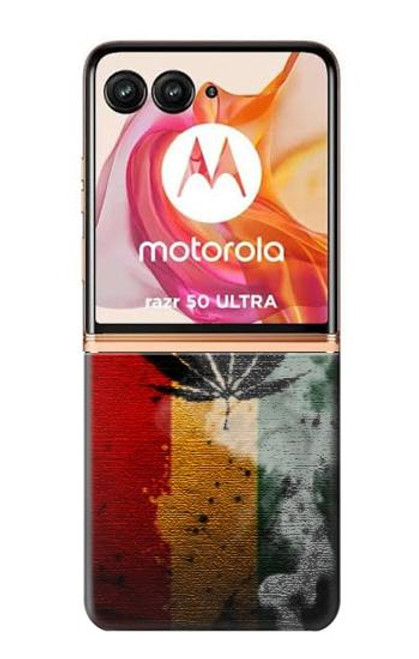 S3890 Reggae Rasta Flag Smoke Case For Motorola Razr 50 Ultra