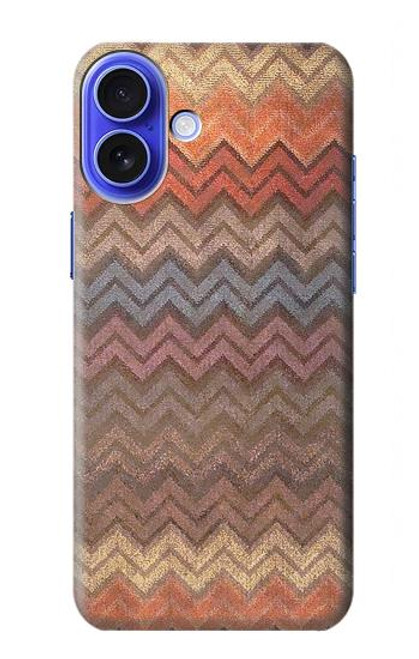 S3752 Zigzag Fabric Pattern Graphic Printed Case For iPhone 16