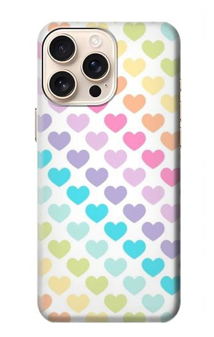 S3499 Colorful Heart Pattern Case For iPhone 16 pro