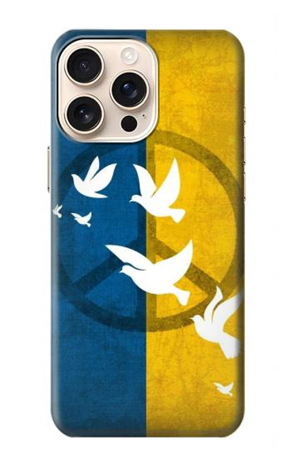 S3857 Peace Dove Ukraine Flag Case For iPhone 16 pro