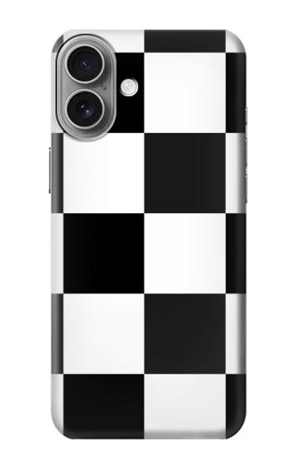S2492 Black and White Check Case For iPhone 16 plus