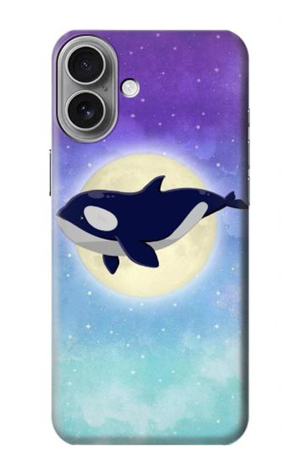 S3807 Killer Whale Orca Moon Pastel Fantasy Case For iPhone 16 plus