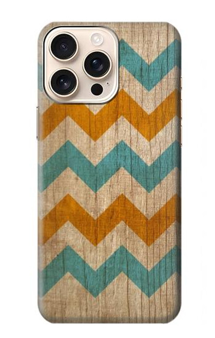 S3033 Vintage Wood Chevron Graphic Printed Case For iPhone 16 pro max
