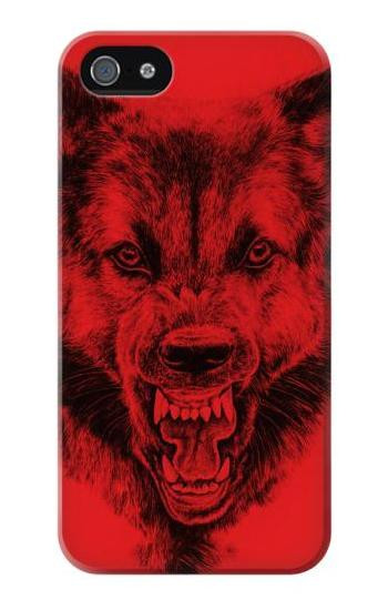 S1090 Red Wolf Case For iPhone 5 5S SE