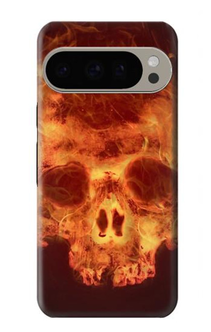 S3881 Fire Skull Case For Google Pixel 9 Pro