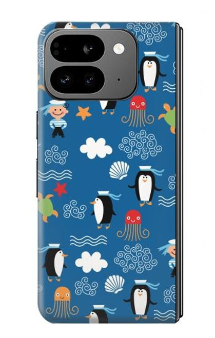 S2572 Marine Penguin Pattern Case For Google Pixel 9 Pro Fold