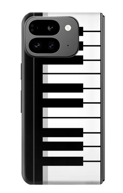 S3078 Black and White Piano Keyboard Case For Google Pixel 9 Pro Fold