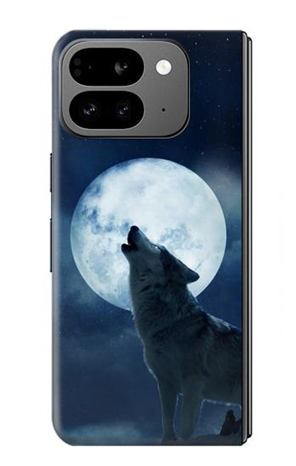 S3693 Grim White Wolf Full Moon Case For Google Pixel 9 Pro Fold