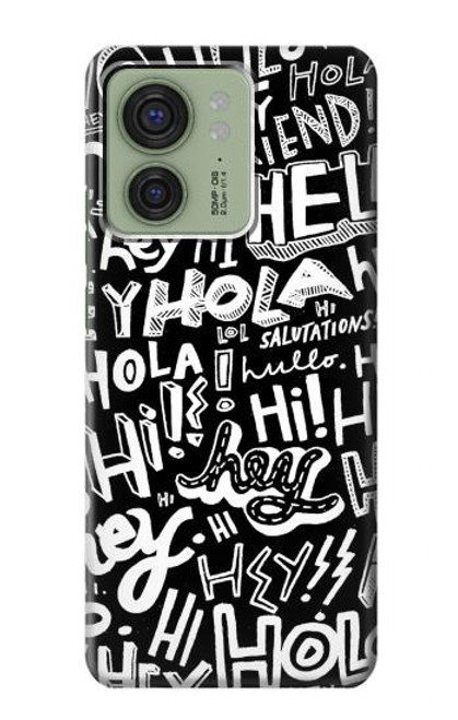 S2744 Hey Hi Hello Art Pattern Case For Motorola Edge (2023), Edge 40