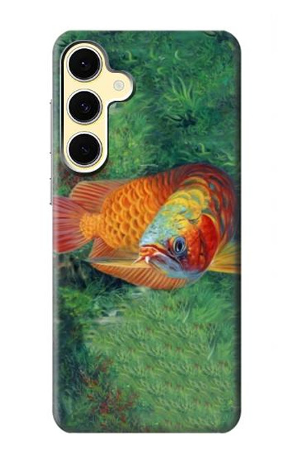 S1157 Red Arowana Fish Case For Samsung Galaxy S24 FE