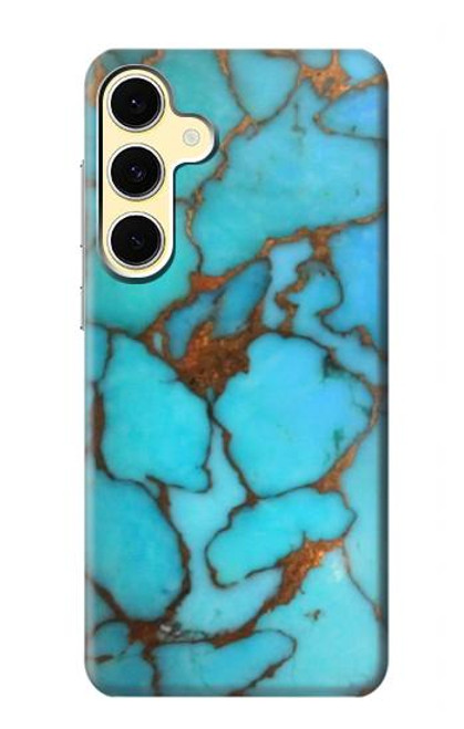 S2685 Aqua Turquoise Gemstone Graphic Printed Case For Samsung Galaxy S24 FE