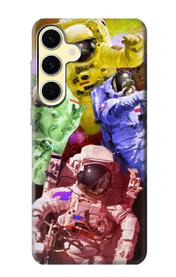 S3914 Colorful Nebula Astronaut Suit Galaxy Case For Samsung Galaxy S24 FE