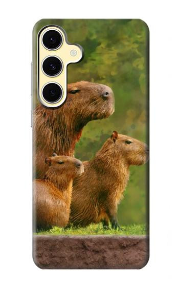S3917 Capybara Family Giant Guinea Pig Case For Samsung Galaxy S24 FE