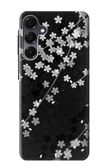 S2544 Japanese Kimono Style Black Flower Pattern Case For Samsung Galaxy A16 5G